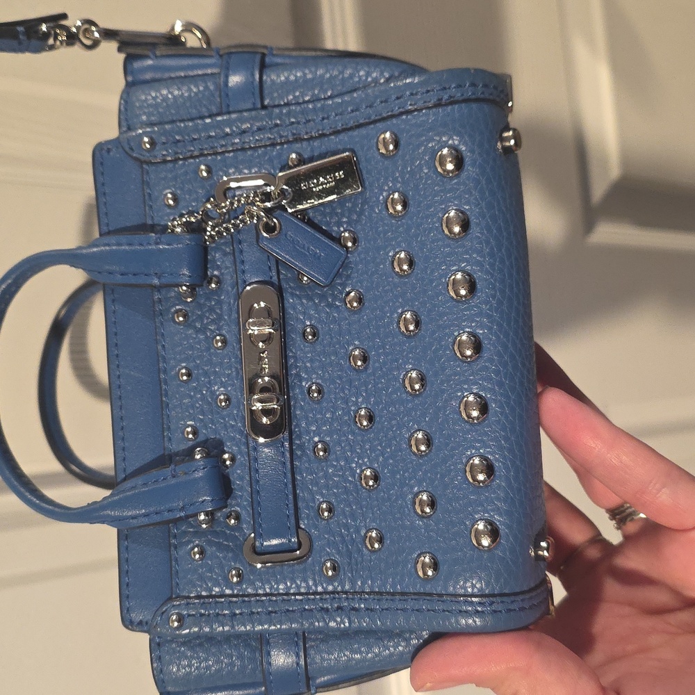 MINI Coach Swagger 15 In Pebble Leather Bag With Ombre Rivets